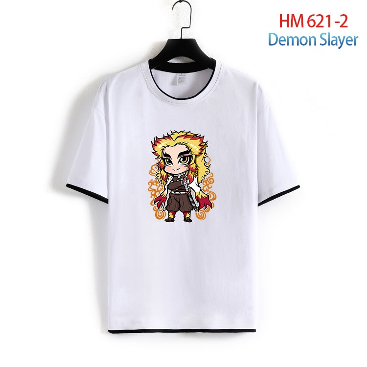 Demon Slayer Kimets Full Color Loose short sleeve cotton T-shirt  from S to 6XL HM 621 2