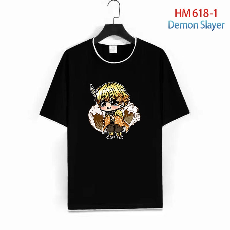 Demon Slayer Kimets Full Color Loose short sleeve cotton T-shirt  from S to 6XL  HM 618 1