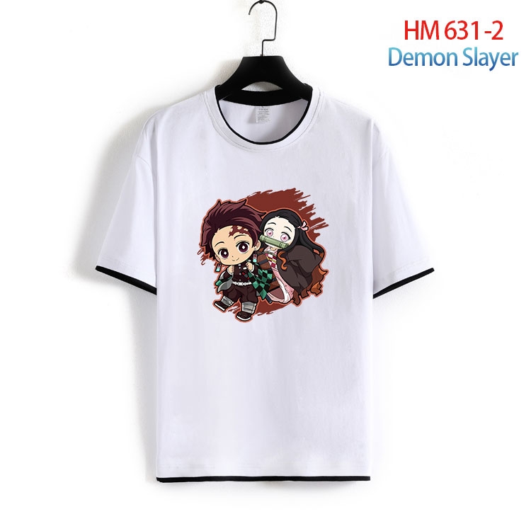 Demon Slayer Kimets Full Color Loose short sleeve cotton T-shirt  from S to 6XL  HM 631 2