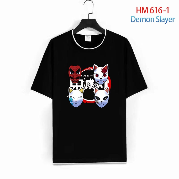 Demon Slayer Kimets Full Color Loose short sleeve cotton T-shirt  from S to 6XL   HM 616 1