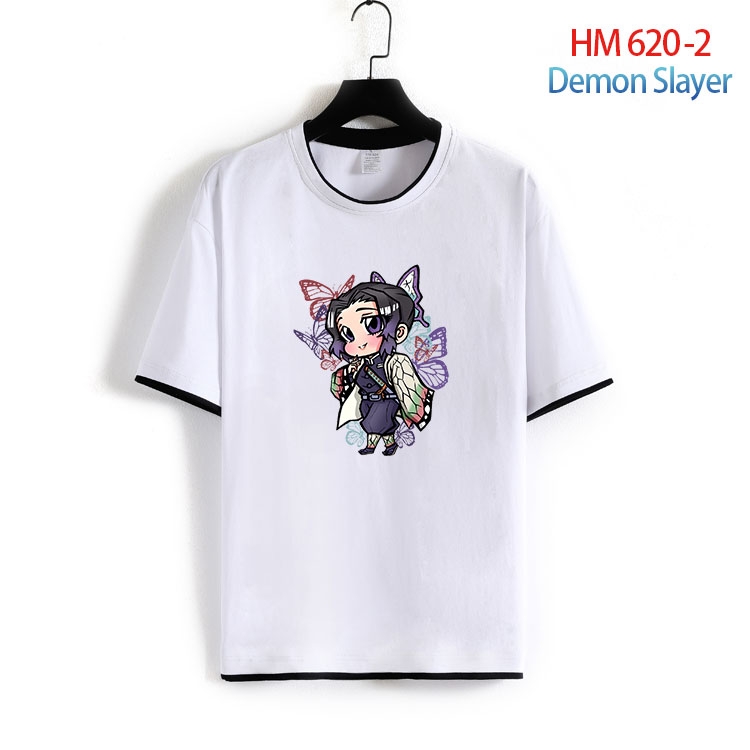 Demon Slayer Kimets Full Color Loose short sleeve cotton T-shirt  from S to 6XL  HM 620 2