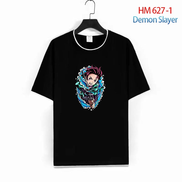 Demon Slayer Kimets Full Color Loose short sleeve cotton T-shirt  from S to 6XL HM 627 1