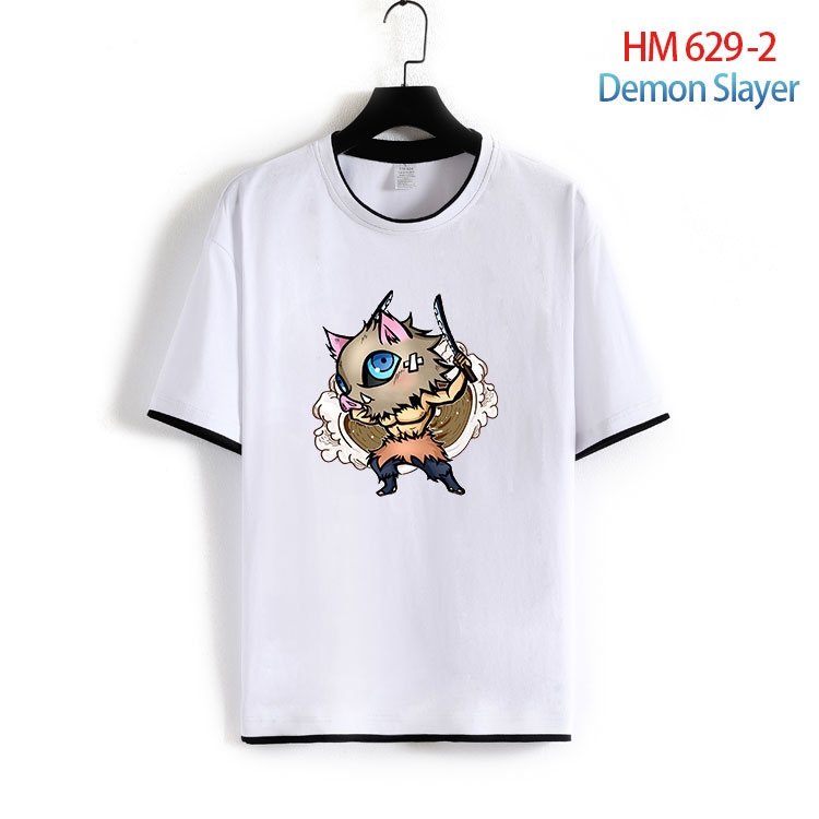 Demon Slayer Kimets Full Color Loose short sleeve cotton T-shirt  from S to 6XL  HM 629 2