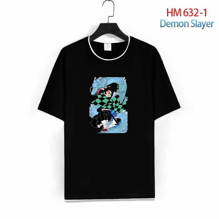 Demon Slayer Kimets Full Color Loose short sleeve cotton T-shirt  from S to 6XL 