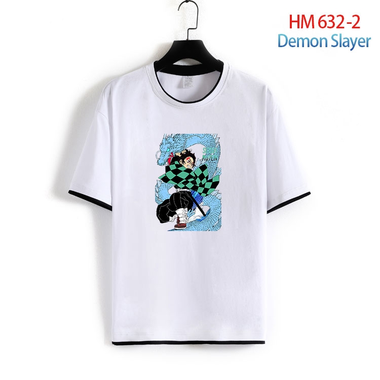 Demon Slayer Kimets Full Color Loose short sleeve cotton T-shirt  from S to 6XL 