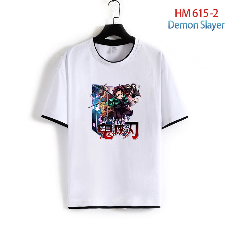 Demon Slayer Kimets Full Color Loose short sleeve cotton T-shirt  from S to 6XL  HM 615 2