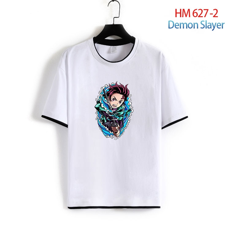 Demon Slayer Kimets Full Color Loose short sleeve cotton T-shirt  from S to 6XL 