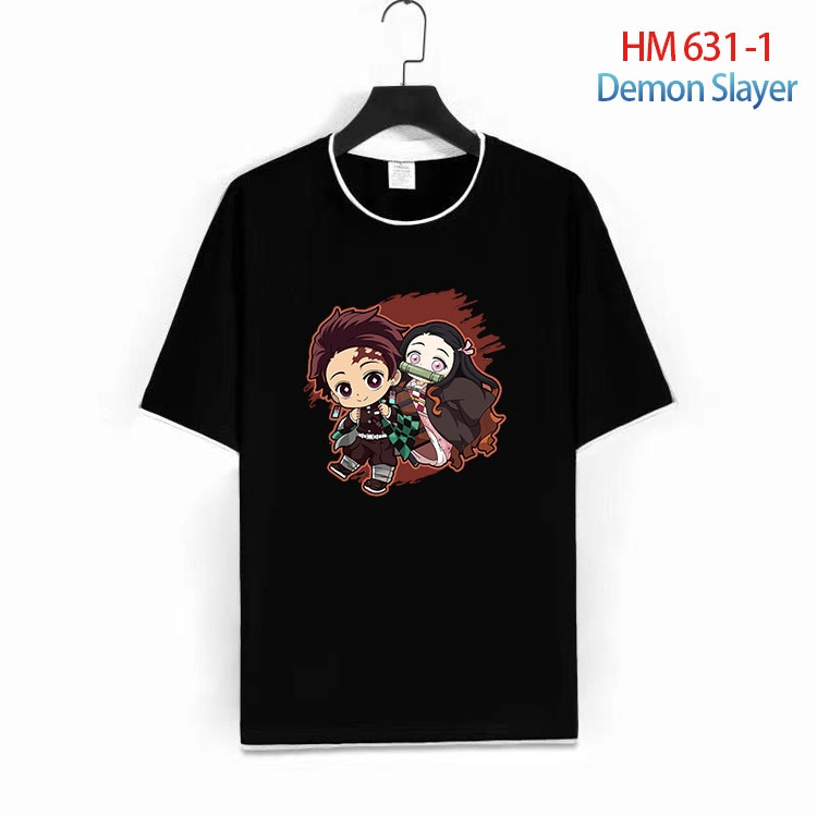 Demon Slayer Kimets Full Color Loose short sleeve cotton T-shirt  from S to 6XL  HM 631 1