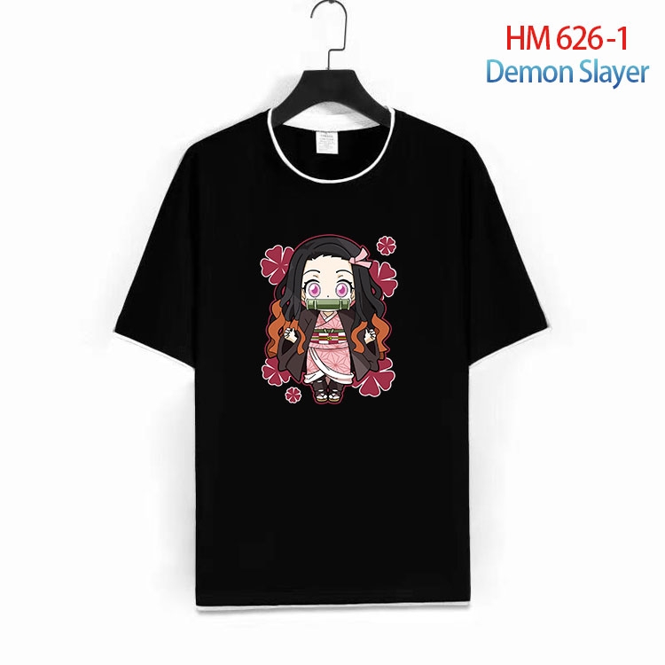 Demon Slayer Kimets Full Color Loose short sleeve cotton T-shirt  from S to 6XL  HM 626 1