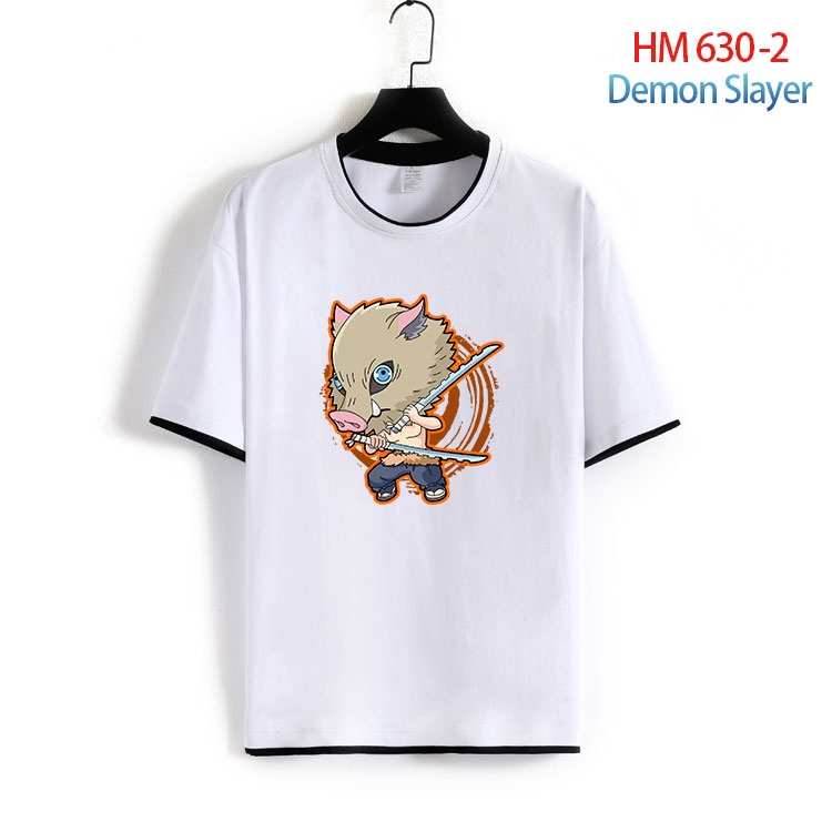 Demon Slayer Kimets Full Color Loose short sleeve cotton T-shirt  from S to 6XL 