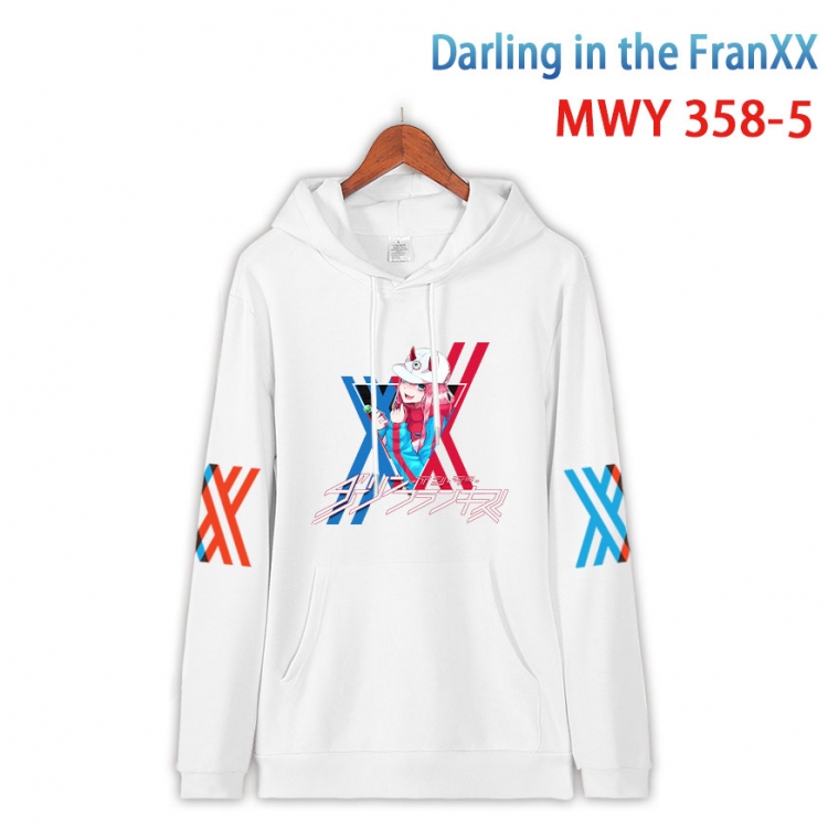 DARLING in the FRANX   Cartoon Sleeve Hooded Patch Pocket Cotton Sweatshirt from S to 4XL MWY 358 5