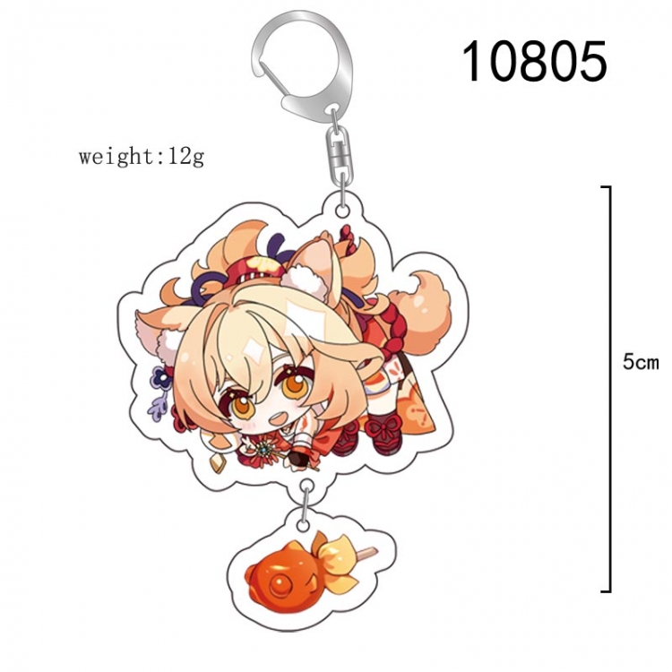 Genshin Impact Anime acrylic Pendant Key Chain  price for 5 pcs 10805