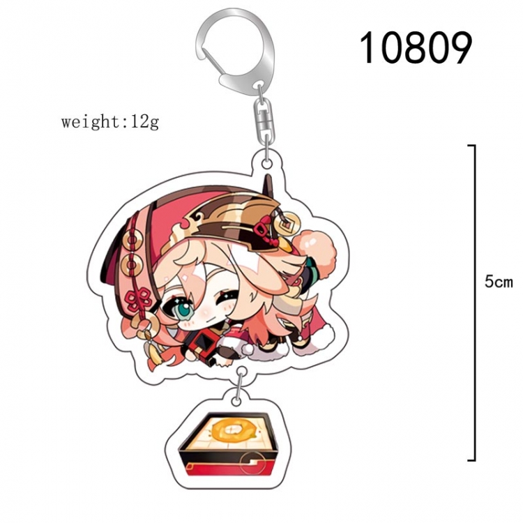 Genshin Impact Anime acrylic Pendant Key Chain  price for 5 pcs 10809