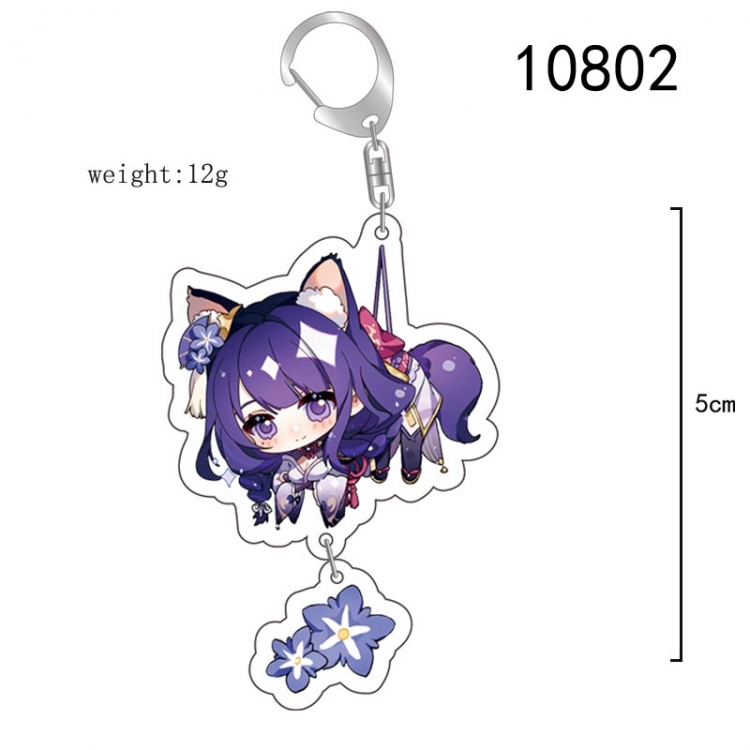 Genshin Impact Anime acrylic Pendant Key Chain  price for 5 pcs 10802