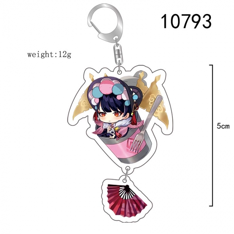 Genshin Impact Anime acrylic Pendant Key Chain  price for 5 pcs 10793