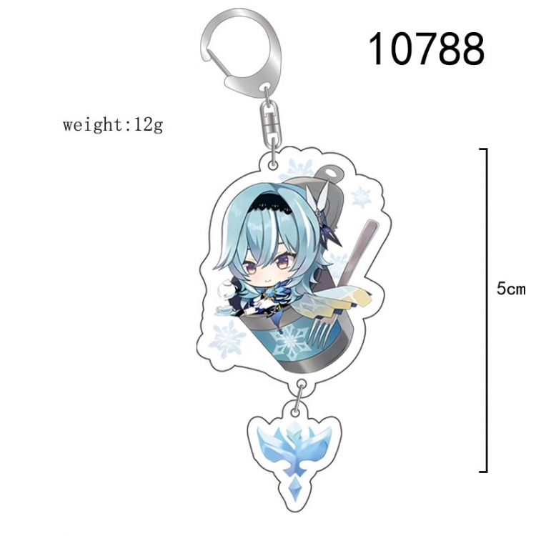 Genshin Impact Anime acrylic Pendant Key Chain  price for 5 pcs 10788