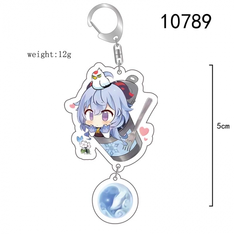 Genshin Impact Anime acrylic Pendant Key Chain  price for 5 pcs 10789