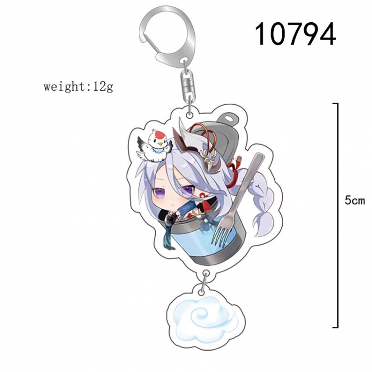 Genshin Impact Anime acrylic Pendant Key Chain  price for 5 pcs