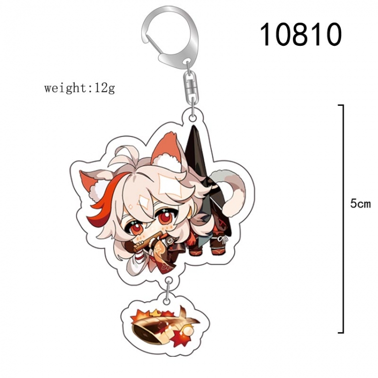 Genshin Impact Anime acrylic Pendant Key Chain  price for 5 pcs