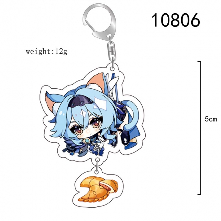 Genshin Impact Anime acrylic Pendant Key Chain  price for 5 pcs 10806