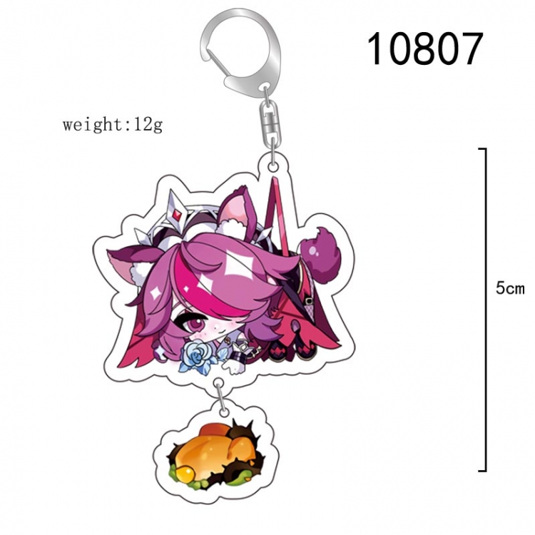 Genshin Impact Anime acrylic Pendant Key Chain  price for 5 pcs 10807