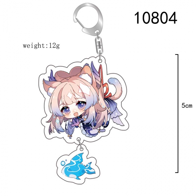 Genshin Impact Anime acrylic Pendant Key Chain  price for 5 pcs 10804