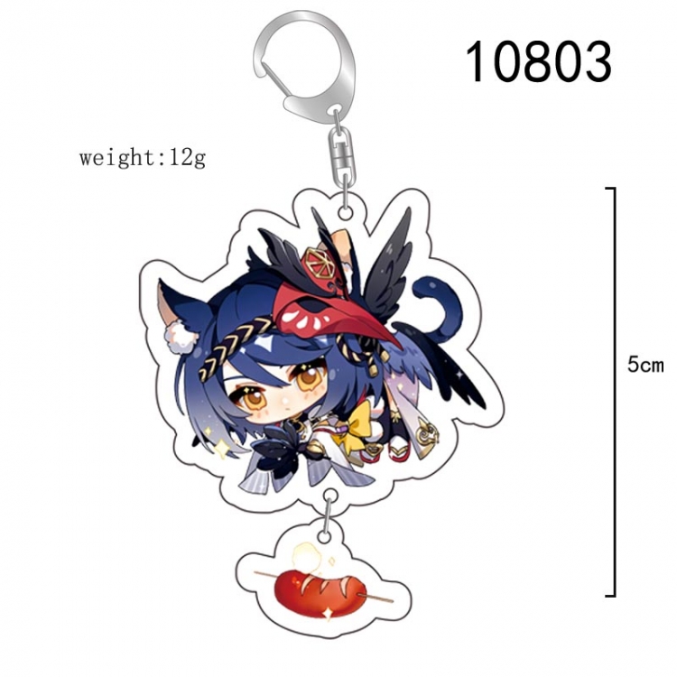 Genshin Impact Anime acrylic Pendant Key Chain  price for 5 pcs 10803