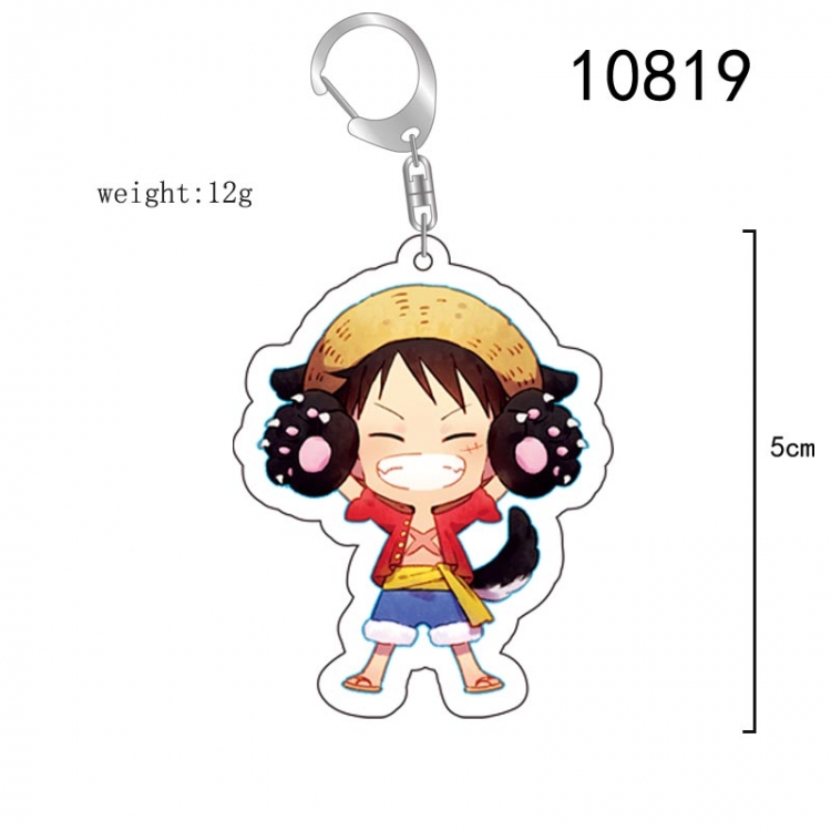 One Piece Anime acrylic Key Chain  price for 5 pcs