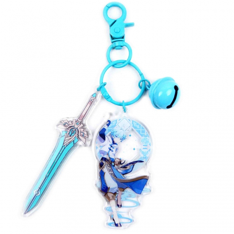 Genshin Impact  Acrylic bell key chain bag pendant jewelry price for 2 pcs 