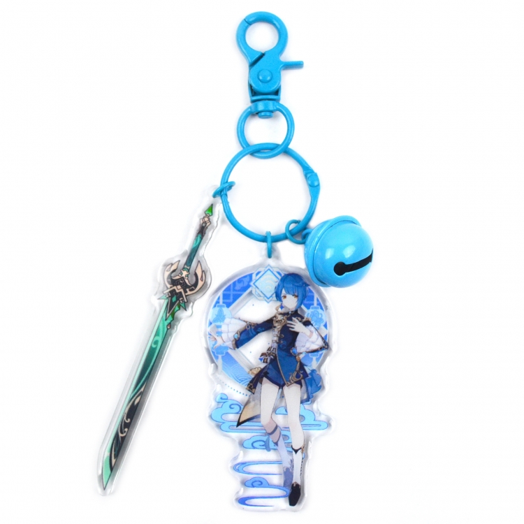 Genshin Impact  Acrylic bell key chain bag pendant jewelry price for 2 pcs 