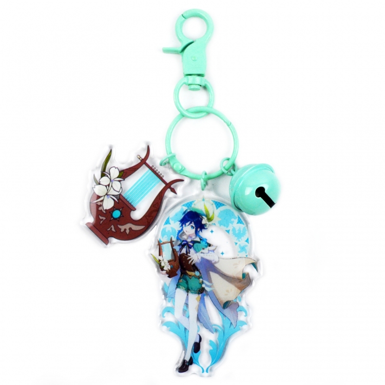 Genshin Impact  Acrylic bell key chain bag pendant jewelry price for 2 pcs 