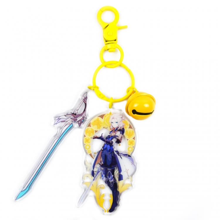 Genshin Impact  Acrylic bell key chain bag pendant jewelry price for 2 pcs 