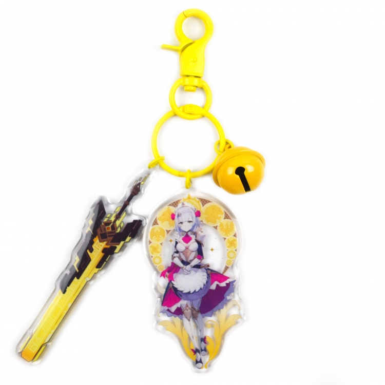 Genshin Impact  Acrylic bell key chain bag pendant jewelry price for 2 pcs