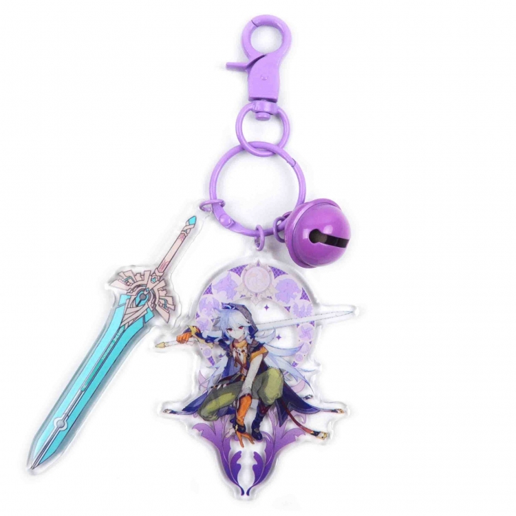 Genshin Impact  Acrylic bell key chain bag pendant jewelry price for 2 pcs 