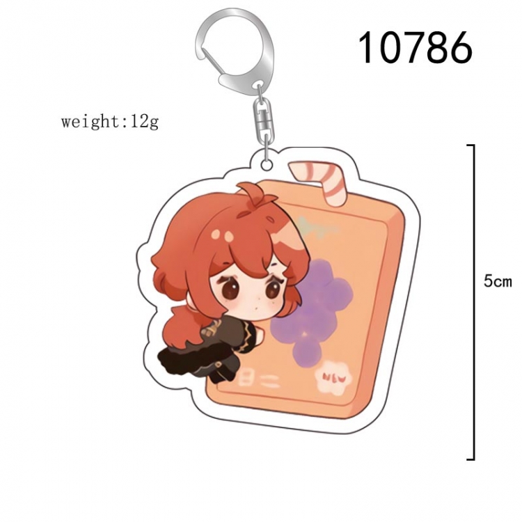 Genshin Impact  Anime acrylic Key Chain  price for 5 pcs 10786