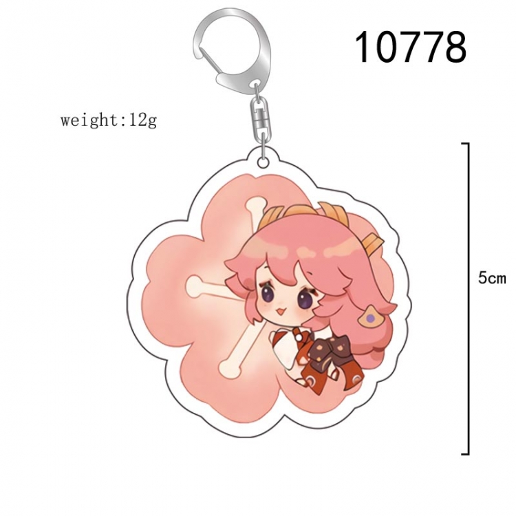 Genshin Impact  Anime acrylic Key Chain  price for 5 pcs 10778