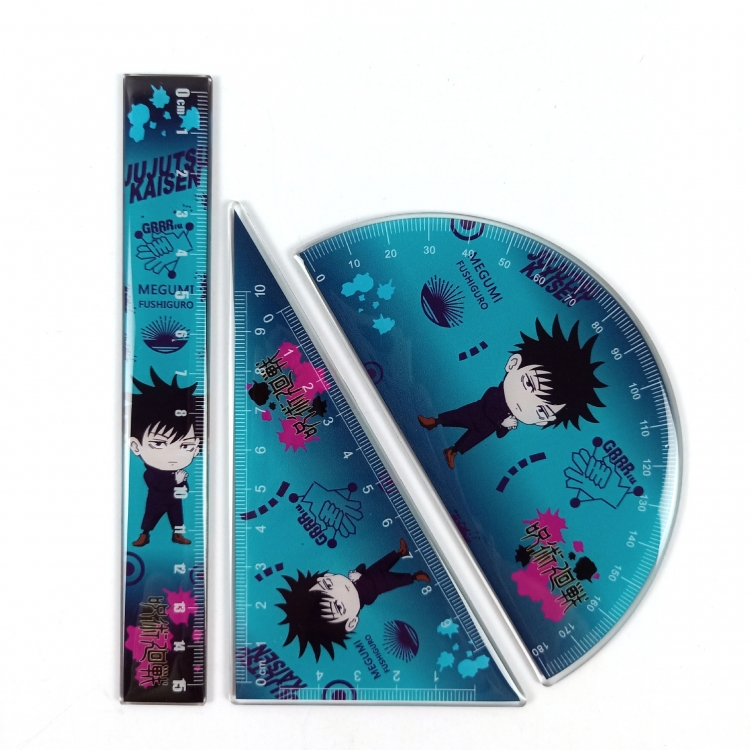 Jujutsu Kaisen  Epoxy Acrylic Ruler Anime Peripheral Two-dimensional Stationery Set