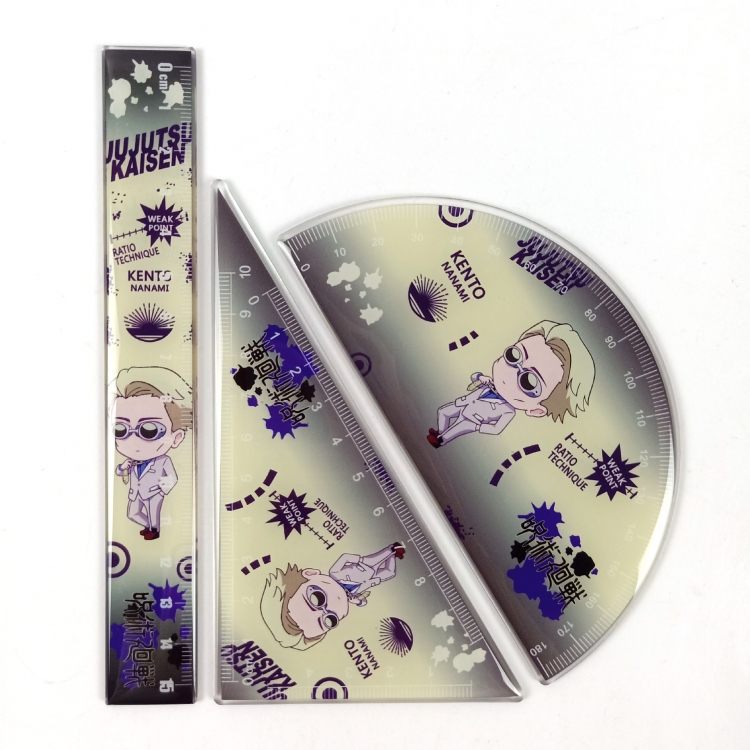 Jujutsu Kaisen  Epoxy Acrylic Ruler Anime Peripheral Two-dimensional Stationery Set