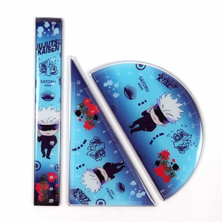 Jujutsu Kaisen  Epoxy Acrylic Ruler Anime Peripheral Two-dimensional Stationery Set