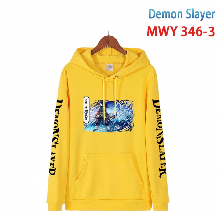 Demon Slayer Kimets Cartoon Sleeve Hooded Patch Pocket Cotton Sweatshirt from S to 4XL  MWY 346 3