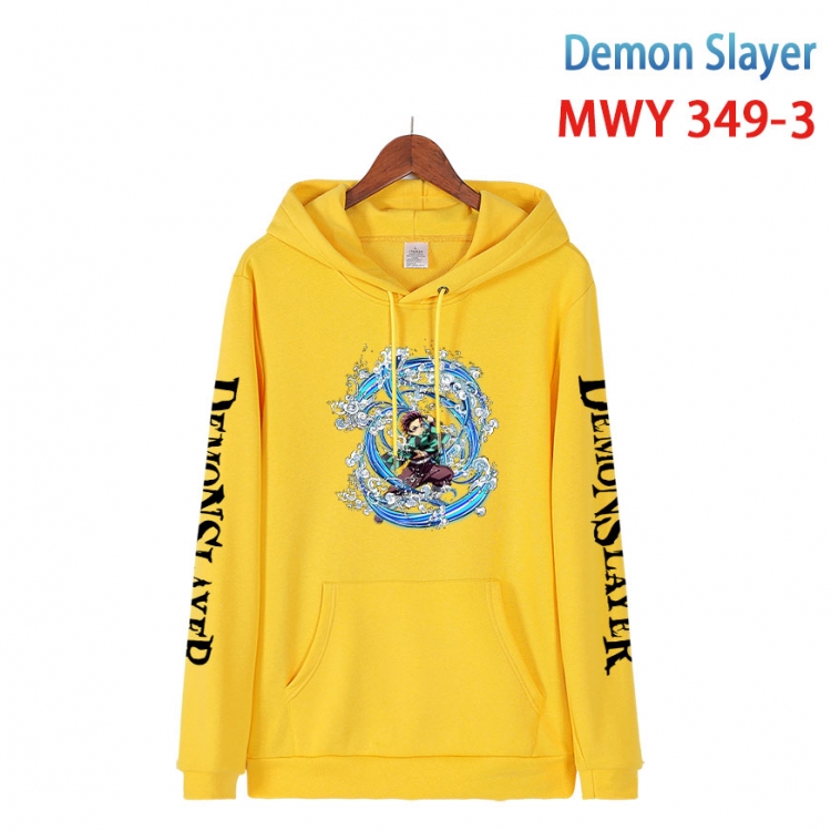 Demon Slayer Kimets Cartoon Sleeve Hooded Patch Pocket Cotton Sweatshirt from S to 4XL  MWY 349 3