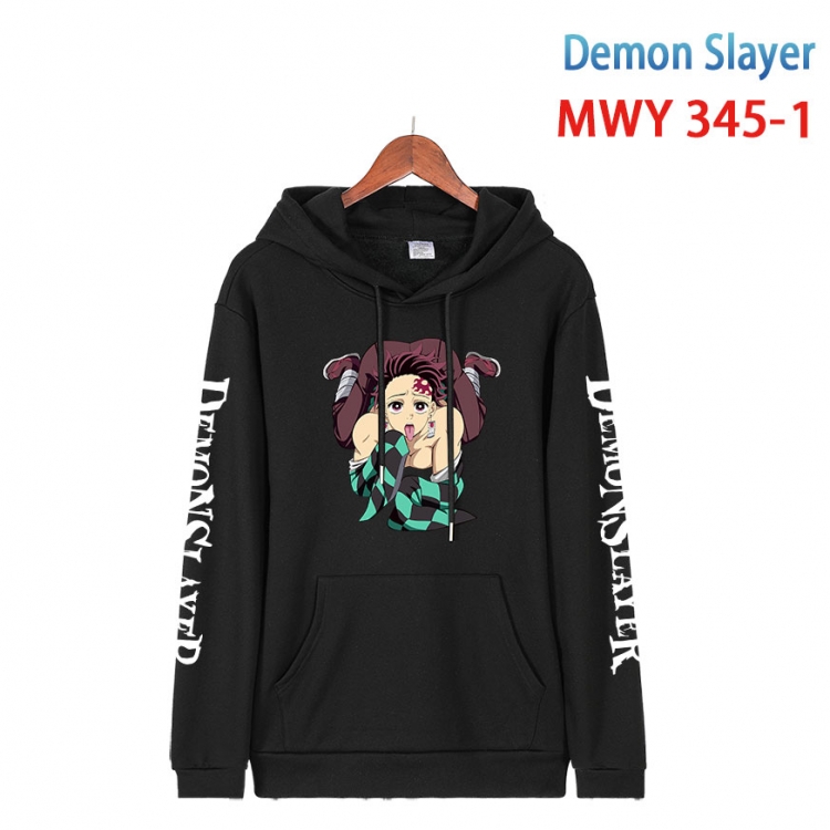 Demon Slayer Kimets Cartoon Sleeve Hooded Patch Pocket Cotton Sweatshirt from S to 4XL MWY 345 1