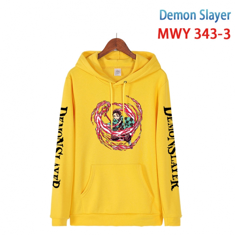 Demon Slayer Kimets Cartoon Sleeve Hooded Patch Pocket Cotton Sweatshirt from S to 4XL MWY 343 3