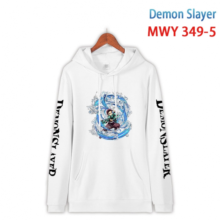 Demon Slayer Kimets Cartoon Sleeve Hooded Patch Pocket Cotton Sweatshirt from S to 4XL MWY 349 5