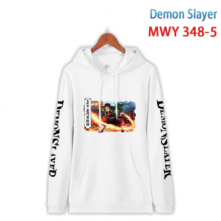 Demon Slayer Kimets Cartoon Sleeve Hooded Patch Pocket Cotton Sweatshirt from S to 4XL MWY 348 5