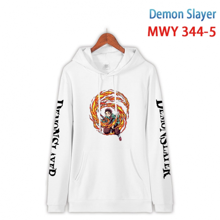 Demon Slayer Kimets Cartoon Sleeve Hooded Patch Pocket Cotton Sweatshirt from S to 4XL MWY 344 5