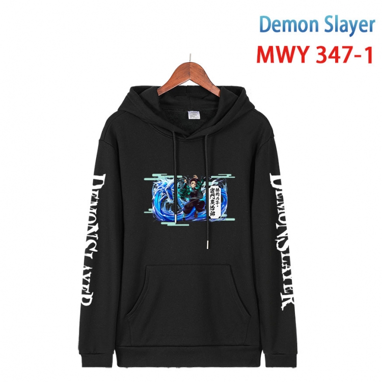 Demon Slayer Kimets Cartoon Sleeve Hooded Patch Pocket Cotton Sweatshirt from S to 4XL MWY 347 1