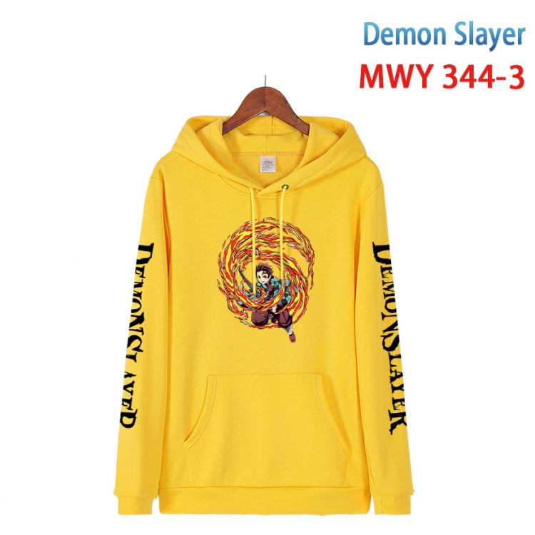 Demon Slayer Kimets Cartoon Sleeve Hooded Patch Pocket Cotton Sweatshirt from S to 4XL MWY 344 3