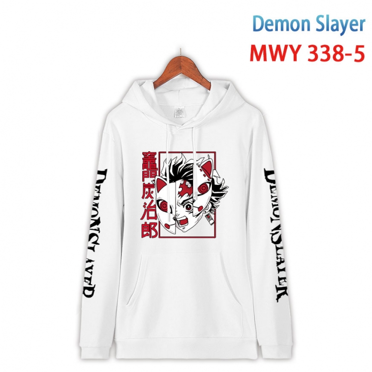 Demon Slayer Kimets Cartoon Sleeve Hooded Patch Pocket Cotton Sweatshirt from S to 4XL MWY 338 5