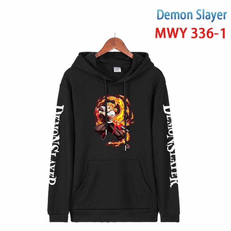 Demon Slayer Kimets Cartoon Sleeve Hooded Patch Pocket Cotton Sweatshirt from S to 4XL MWY 336 1